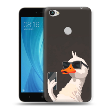 Силиконовый чехол на Xiaomi RedMi Note 5A Prime с принтом утка в очках Силиконовый чехол на Xiaomi RedMi Note 5A Prime с принтом утка в очках