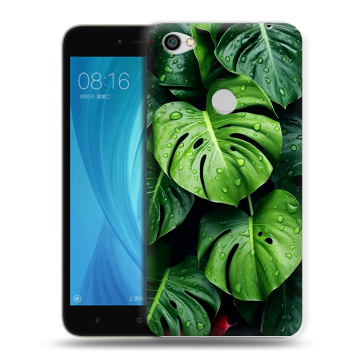 Силиконовый чехол на Xiaomi RedMi Note 5A Prime с принтом Листья Силиконовый чехол на Xiaomi RedMi Note 5A Prime с принтом Листья