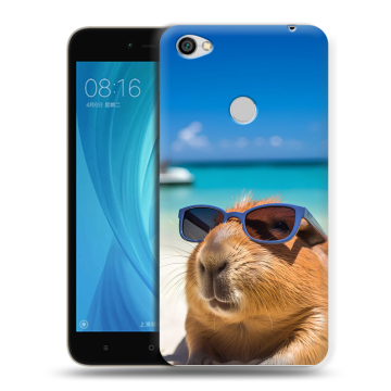 Силиконовый чехол на Xiaomi RedMi Note 5A Prime с принтом Капибара Силиконовый чехол на Xiaomi RedMi Note 5A Prime с принтом Капибара