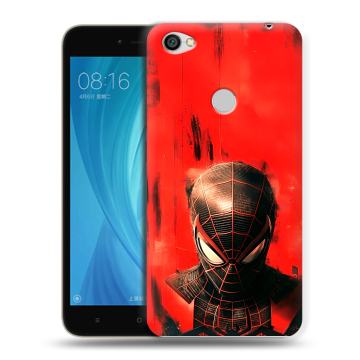 Силиконовый чехол на Xiaomi RedMi Note 5A Prime с принтом человек паук spiderman Силиконовый чехол на Xiaomi RedMi Note 5A Prime с принтом человек паук spiderman