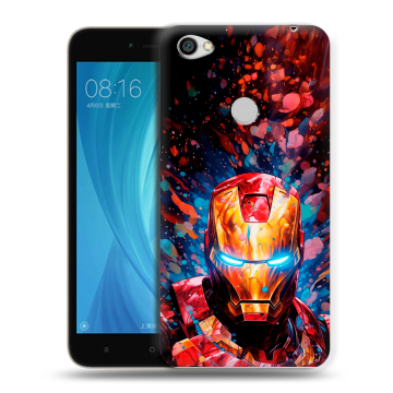 Силиконовый чехол на Xiaomi RedMi Note 5A Prime с принтом Железный человек Ironman Силиконовый чехол на Xiaomi RedMi Note 5A Prime с принтом Железный человек Ironman