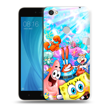 Силиконовый чехол на Xiaomi RedMi Note 5A Prime с принтом спанчбоб спанч боб Силиконовый чехол на Xiaomi RedMi Note 5A Prime с принтом спанчбоб спанч боб
