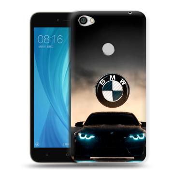 Силиконовый чехол на Xiaomi RedMi Note 5A Prime с принтом БМВ BMW