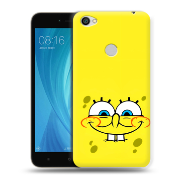 Силиконовый чехол на Xiaomi RedMi Note 5A Prime с принтом спанчбоб спанч боб