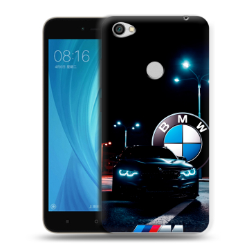 Силиконовый чехол на Xiaomi RedMi Note 5A Prime с принтом БМВ BMW