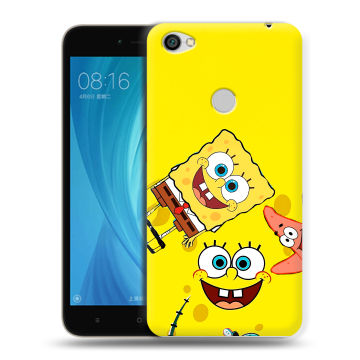 Силиконовый чехол на Xiaomi RedMi Note 5A Prime с принтом Спанч боб Спанчбоб Силиконовый чехол на Xiaomi RedMi Note 5A Prime с принтом Спанч боб Спанчбоб