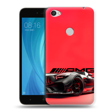 Силиконовый чехол на Xiaomi RedMi Note 5A Prime с принтом Мерседес Mercedes AMG