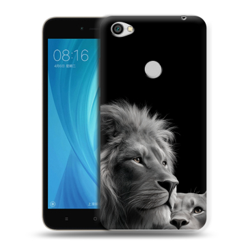Силиконовый чехол на Xiaomi RedMi Note 5A Prime с принтом Лев кошки