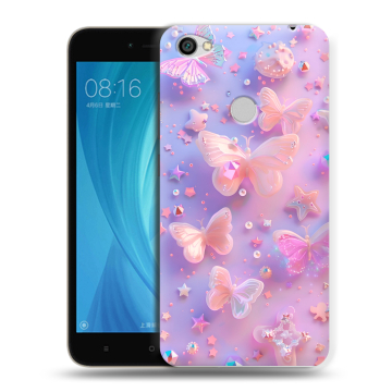 Силиконовый чехол на Xiaomi RedMi Note 5A Prime с принтом Бабочки