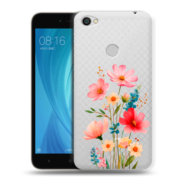 Силиконовый чехол на Xiaomi RedMi Note 5A Prime с принтом Цветы