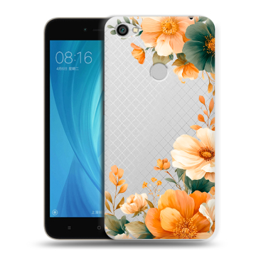 Силиконовый чехол на Xiaomi RedMi Note 5A Prime с принтом Цветы принт