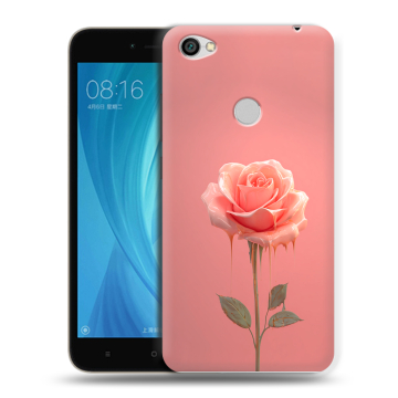 Силиконовый чехол на Xiaomi RedMi Note 5A Prime с принтом Розовая роза