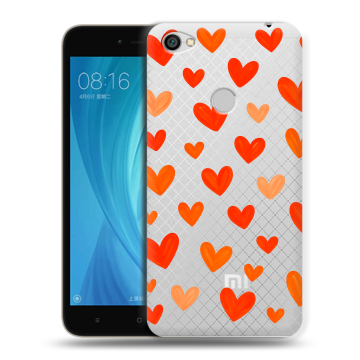 Силиконовый чехол на Xiaomi RedMi Note 5A Prime с принтом Сердечки