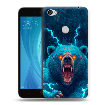 Силиконовый чехол на Xiaomi RedMi Note 5A Prime с принтом Медведь