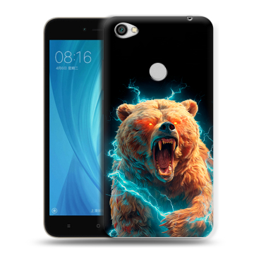 Силиконовый чехол на Xiaomi RedMi Note 5A Prime с принтом Медведь
