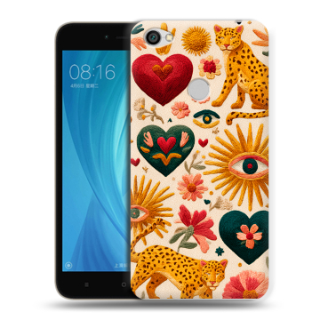 Силиконовый чехол на Xiaomi RedMi Note 5A Prime с принтом Модный принт