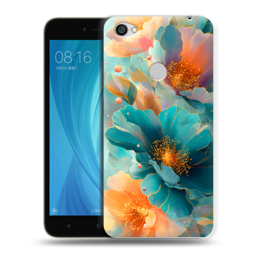 Силиконовый чехол на Xiaomi RedMi Note 5A Prime с принтом Цветы