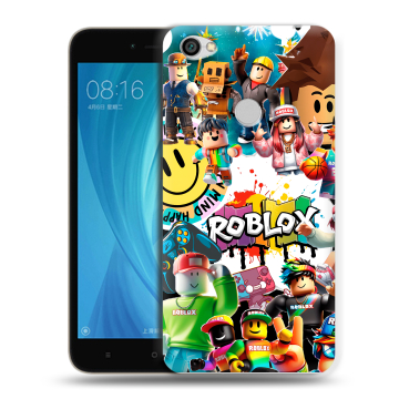 Силиконовый чехол на Xiaomi RedMi Note 5A Prime с принтом Roblox Роблокс