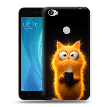 Силиконовый чехол на Xiaomi RedMi Note 5A Prime с принтом Смешной кот Силиконовый чехол на Xiaomi RedMi Note 5A Prime с принтом Смешной кот
