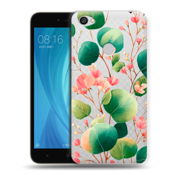 Силиконовый чехол на Xiaomi RedMi Note 5A Prime с принтом женский