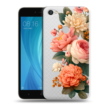Силиконовый чехол на Xiaomi RedMi Note 5A Prime с принтом цветы