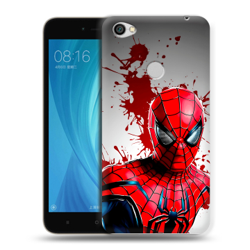 Силиконовый чехол на Xiaomi RedMi Note 5A Prime с принтом Spiderman Человек паук Силиконовый чехол на Xiaomi RedMi Note 5A Prime с принтом Spiderman Человек паук