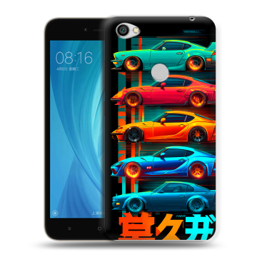 Силиконовый чехол на Xiaomi RedMi Note 5A Prime с принтом машины тачки