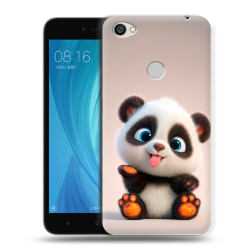 Силиконовый чехол на Xiaomi RedMi Note 5A Prime с принтом милая панда Силиконовый чехол на Xiaomi RedMi Note 5A Prime с принтом милая панда