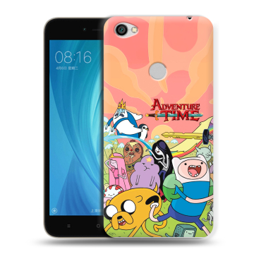 Силиконовый чехол на Xiaomi RedMi Note 5A Prime с принтом Adventure time Время приключений