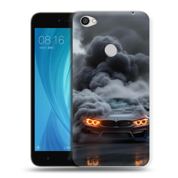 Силиконовый чехол на Xiaomi RedMi Note 5A Prime с принтом BMW БМВ