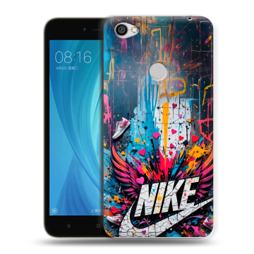 Силиконовый чехол на Xiaomi RedMi Note 5A Prime с принтом Nike Найк Силиконовый чехол на Xiaomi RedMi Note 5A Prime с принтом Nike Найк