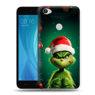 Силиконовый чехол на Xiaomi RedMi Note 5A Prime с принтом Гринч Новый год Рождество