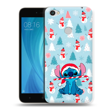 Силиконовый чехол на Xiaomi RedMi Note 5A Prime с принтом Стич Новый год