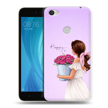 Силиконовый чехол на Xiaomi RedMi Note 5A Prime с принтом женский Силиконовый чехол на Xiaomi RedMi Note 5A Prime с принтом женский