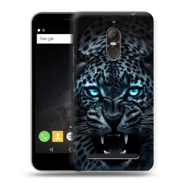 Силиконовый чехол на ZTE Nubia N1 Lite с принтом Темный леопард