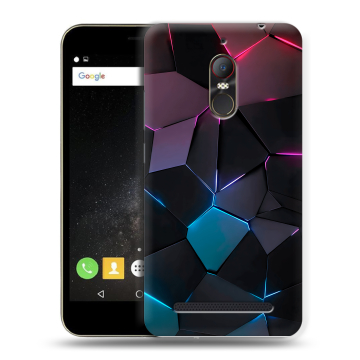 Силиконовый чехол на ZTE Nubia N1 Lite с принтом Геометрия неона