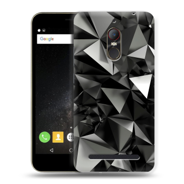 Силиконовый чехол на ZTE Nubia N1 Lite с принтом Черные кристаллы