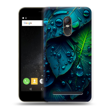 Силиконовый чехол на ZTE Nubia N1 Lite с принтом Листья