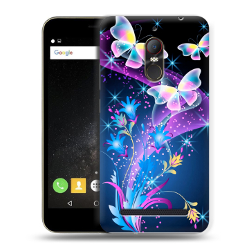 Силиконовый чехол на ZTE Nubia N1 Lite с принтом Бабочки