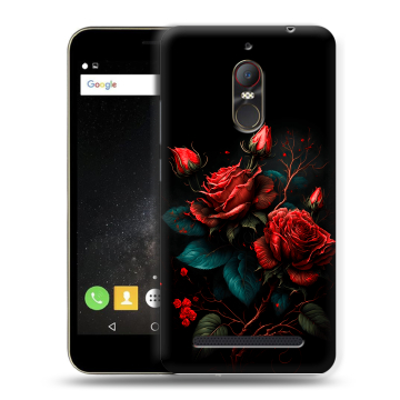 Силиконовый чехол на ZTE Nubia N1 Lite с принтом Розы красные