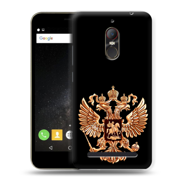 Силиконовый чехол на ZTE Nubia N1 Lite с принтом Герб России золотой Силиконовый чехол на ZTE Nubia N1 Lite с принтом Герб России золотой