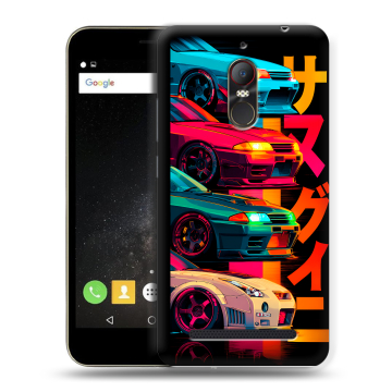 Силиконовый чехол на ZTE Nubia N1 Lite с принтом Гоночные машины