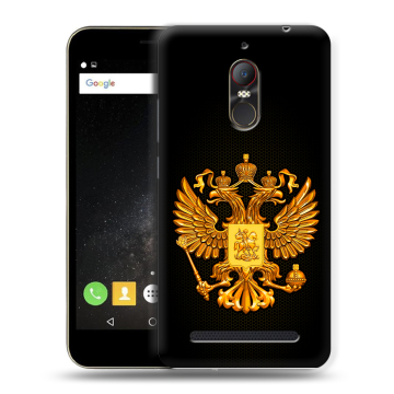 Силиконовый чехол на ZTE Nubia N1 Lite с принтом Герб России желтый