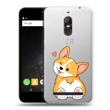 Силиконовый чехол на ZTE Nubia N1 Lite с принтом Корги