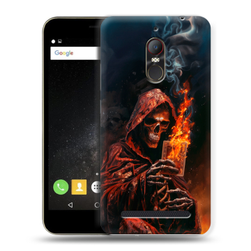Силиконовый чехол на ZTE Nubia N1 Lite с принтом Скелет и карты