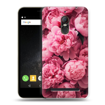 Силиконовый чехол на ZTE Nubia N1 Lite с принтом цветы пионы