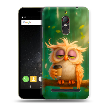 Силиконовый чехол на ZTE Nubia N1 Lite с принтом сова