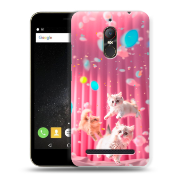 Силиконовый чехол на ZTE Nubia N1 Lite с принтом милые котики