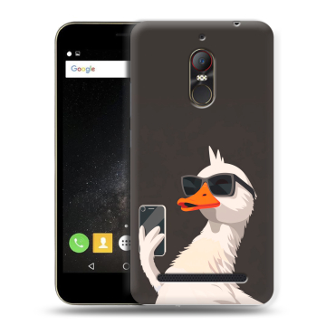 Силиконовый чехол на ZTE Nubia N1 Lite с принтом утка в очках