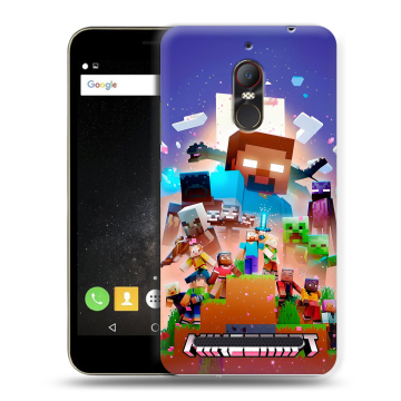 Силиконовый чехол на ZTE Nubia N1 Lite с принтом Майнкрафт Minecraft Силиконовый чехол на ZTE Nubia N1 Lite с принтом Майнкрафт Minecraft